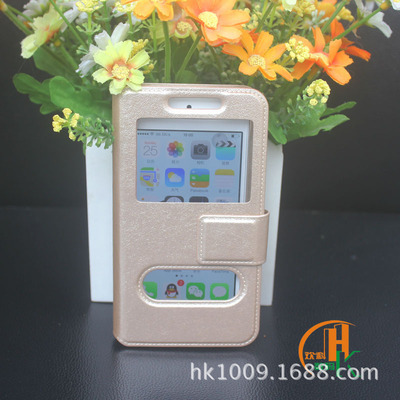 【新款蠶絲紋雙開(kāi)窗萬(wàn)能皮套 觸屏滑蓋式支架免打孔保護(hù)套 工廠(chǎng)直銷(xiāo)】?jī)r(jià)格,廠(chǎng)家,圖片,手機(jī)保護(hù)套/保護(hù)殼,陳連妹(個(gè)體經(jīng)營(yíng))-